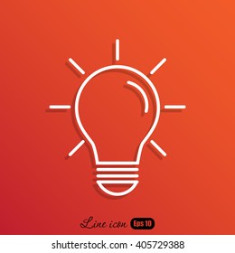 Line icon- bulb idea