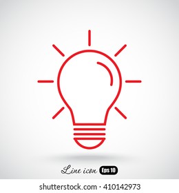 Line icon- bulb idea