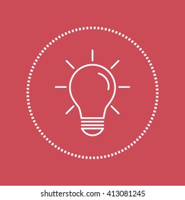 Line icon- bulb idea