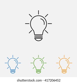Line icon- bulb idea