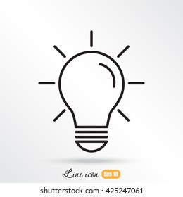 Line icon- bulb idea