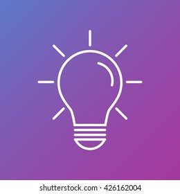 Line icon- bulb idea
