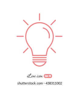 Line icon- bulb idea