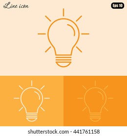 Line icon- bulb idea