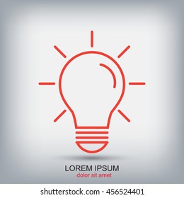 Line icon- bulb idea