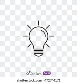Line icon- bulb idea
