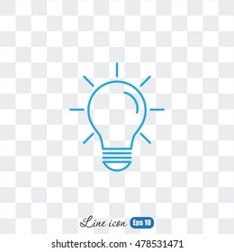 Line icon- bulb idea