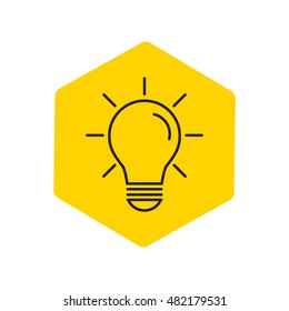 Line icon- bulb idea