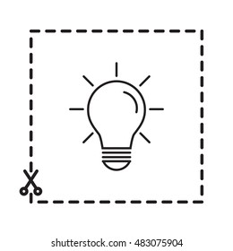 Line icon- bulb idea