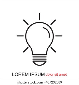 Line icon- bulb idea