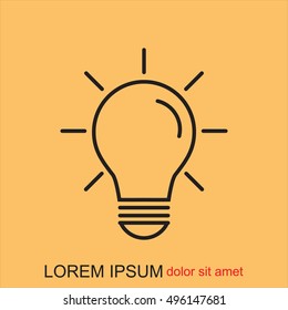 Line icon- bulb idea