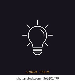 Line icon- bulb idea