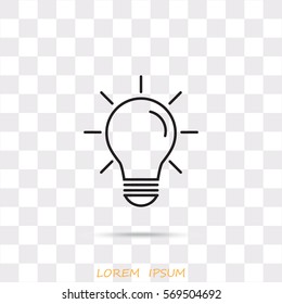 Line icon- bulb idea