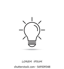 Line icon- bulb idea