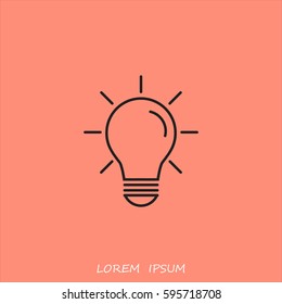Line icon- bulb idea
