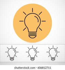 Line icon- bulb idea
