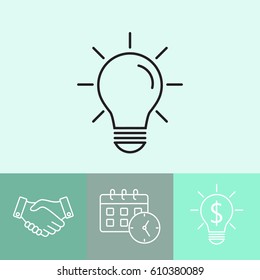 Line icon- bulb idea