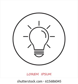 Line icon- bulb idea