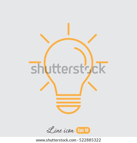 Line icon- bulb idea
