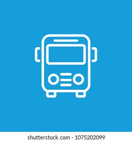 Line icon of bus sign. Bus station, school bus, passenger transportation. Transport concept. Can be used for topics like transportation, travel, road signs