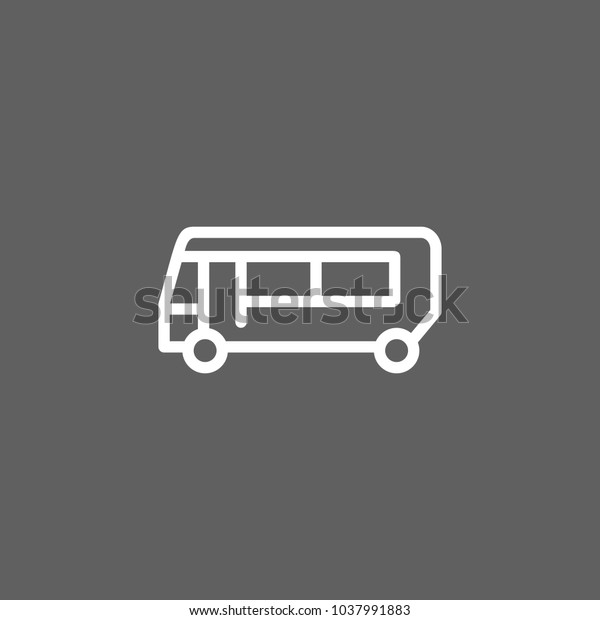 Line icon of bus. Bus station, bus stop sign,\
tour. Transport concept. Can be used for topics like\
transportation, road signs,\
travel