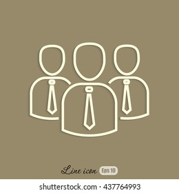 Line icon- business group