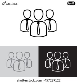 Line icon- business group