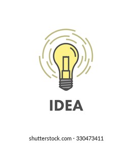 Line icon business idea. Vector business symbol, logo and banner