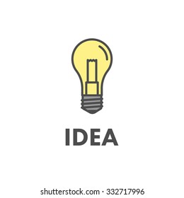Line icon business idea. Vector business symbol, logo and banner