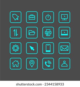 Conjunto de negocios de iconos de línea. Icono de vector