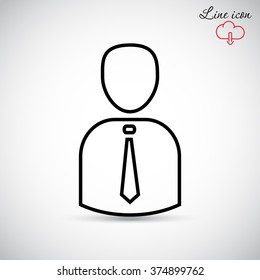 Line icon- businessman
