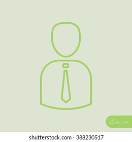 Line icon- businessman