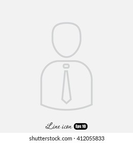 Line icon- businessman