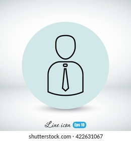 Line icon- businessman