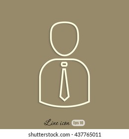 Line icon- businessman