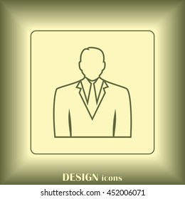 Line icon- businessman