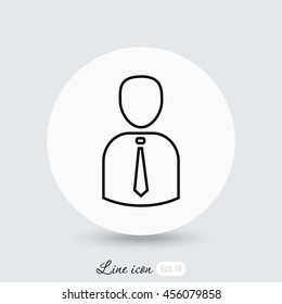 Line icon- businessman