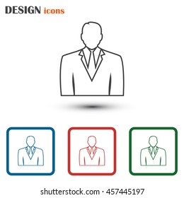 Line icon- businessman
