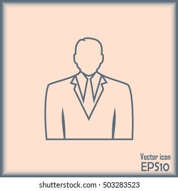 Line icon- businessman
