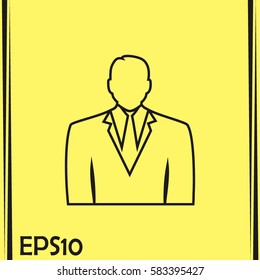 Line icon- businessman