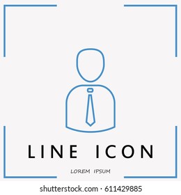 Line icon- businessman