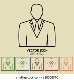 Line icon- businessman