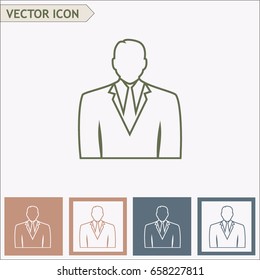 Line icon- businessman