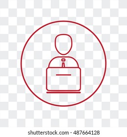 Line icon- businessman working