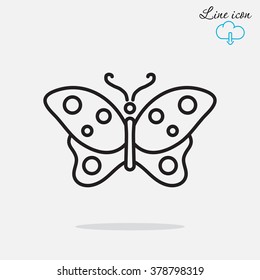 Line icon- butterfly