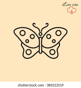 Line icon- butterfly