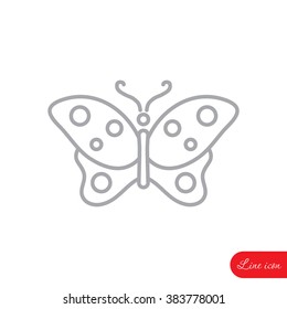 Line icon- butterfly