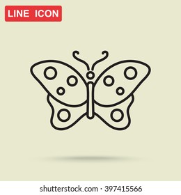 Line icon- butterfly