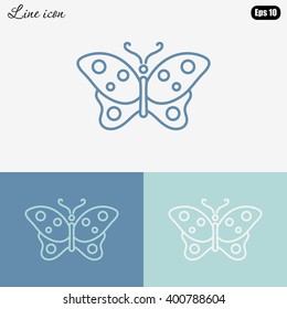 Line icon- butterfly