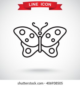 Line icon- butterfly